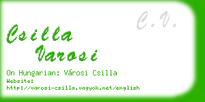 csilla varosi business card